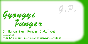 gyongyi punger business card